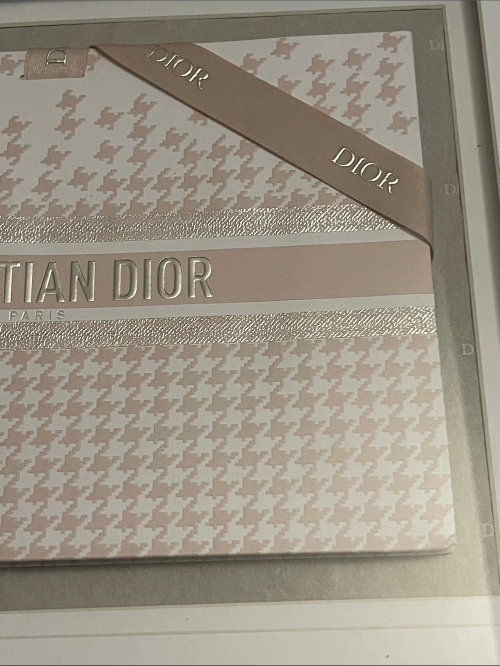 Christian Dior Framed Shopping Bag in Blush Pink and Silver - Picture 3 of 6